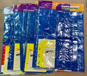 Lot of 10 Teacher Pocket Charts w Monthly Inserts