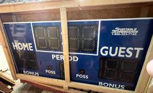 Sportable Scoreboards Basketball MultiSport Blue Indoor Gymnasium Scoreboard