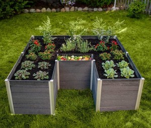 lot 528 image: Vita Urbana 6 x 6 Composting Keyhole Garden Bed