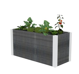 lot 530 image: Vita Urbana Plastic Planter Box Plastic in Gray, Size 18.0 H x 39.0 W x 16.0 D - VT17612