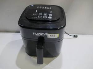 lot 553 image: Nuwave Brio 6-Quart Digital Air Fryer - Black - Model 37001