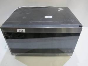 lot 555 image: LG LMC1575BD - NeoChef 1.5 Cu. Ft. Mid-Size Microwave - Black stainless steel