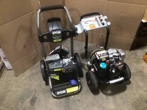 Mix Lot of 2 Pressure Washers missing hoses and wands used may need repair - Customer Returns - Review all pictures