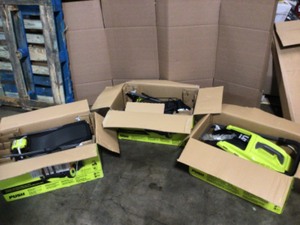 Lot of assorted Ryobi Battery Operated Lawn Mowers 2 (13) an 1 (11) - Open Boxes - customer returns see pictures Review all pictures