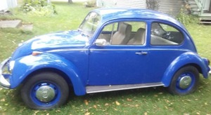 1970 Beetle Bug VW Volkswagon 2 door coupe. A real head turner