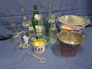 Metal Buckets, Beer & Vintage Soda