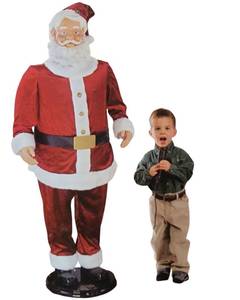 lot 46 image: Vintage 5 ft Animated Singing Santa Comes with Microphone
