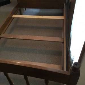 2 wooden Bunk beds wheadboards