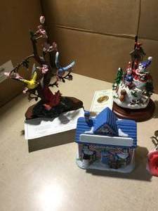 House hold misc. Tea pot, figurines music box. Heritage brand
