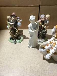 5 figurines some from Japan