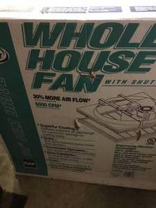 New Master Flow 30 belt drive whole house fan shop barn with shutter