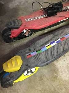2 electric scooters with chargers