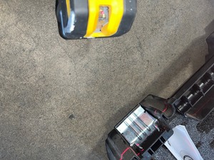 DEWALT 12-Volt MAX Lithium-Ion 100 ft. Red Self-Leveling 5-Spot & Cross Line Laser Level with (4) AA Batteries & TSTAK Case