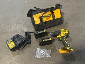 DEWALT ATOMIC 20-Volt MAX Cordless Brushless Compact 12 in. DrillDriver, (2) 20-Volt 1.3Ah Batteries, Charger & Bag