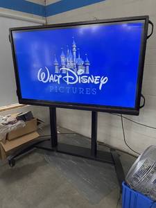 lot 2 image: Sharp PN-L703WA 70 Aquos Full HD Interactive Touchscreen Display  Monitor  TV  Television with Peerless Rolling Stand &