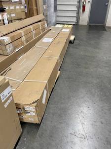 lot 8 image: Draper Access V VTX Ceiling Recessed 133 Diagonal Electric  Motorized Video Projection Screen - MSRP $4,716