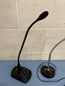 lot 34 image: Lot of 2 Pro Audio Wired Gooseneck Microphones