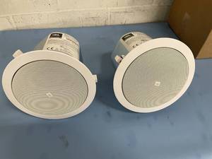 lot 32 image: PAIR of JBL Compact Professional Audio Ceiling Speakers - Model Control 24C