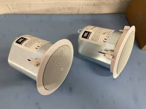 lot 62 image: PAIR of JBL Compact Professional Audio Ceiling Speakers - Model Control 24C