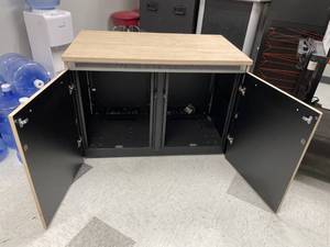 lot 39 image: Middle Atlantic C5-FF27-2 Equipment Rack 2-Bay Credenza Frame with Casters - MSRP $2,200