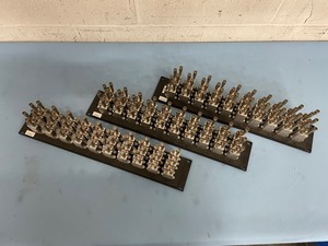 lot 134 image: Lot of 3 Bittree Rack Mount Patch Bay Panels with LOTS of Mini WECO Video Patchbay Jack Modules - 2MWTHD-S
