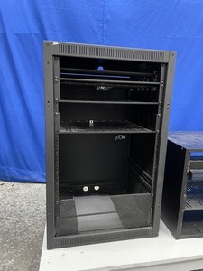 lot 129 image: Middle Atlantic ERK-1820 18-Space RU 22 Wide Pro Audio Video Equipment Rack with Rear Door