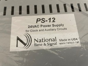 lot 121 image: Lot of 3 - National Time & Signal PS-Series Power Supplies - PS-6 & PS-12 - 24VAC Power Supply Lot