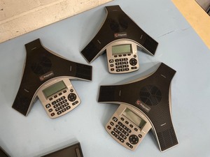lot 112 image: Lot of 5 - Polycom Pro Audio Speakerphone Audio Conference Speaker Phone Units