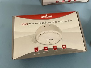 lot 105 image: Lot of 8 - New - Intellinet 300N High Power PoE Power Over Ethernet Wireless Wi-Fi Access Point Units