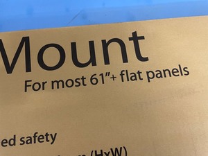 lot 76 image: Premier Mounts Universal Flat Wall Mount for Larger than 61 Flat Panel TVs Televisions Monitors Displays - New in Box