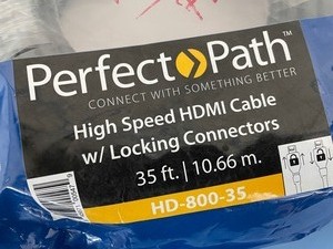 lot 82 image: New - Belden Perfect Path 35 HDMI Cable with Locking Connectors