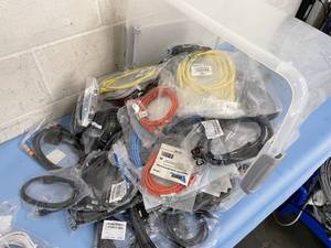 lot 93 image: Lot of 50 Pounds LBS of Miscellaneous Pro Audio Video Network CAT Computer Cables