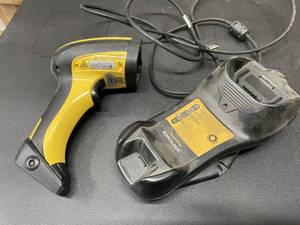 lot 118 image: Lot of 4 - DataLogic Data Logic Barcode Bar Code Scanners and Bases