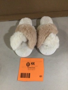 Amazon Fuzzy Slip on Sandals size 7-8&nbsp&nbspOpen Box&nbsp