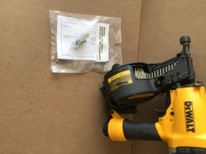 lot 14 image: DEWALT Pneumatic 15-Degree Coil Siding Nailer