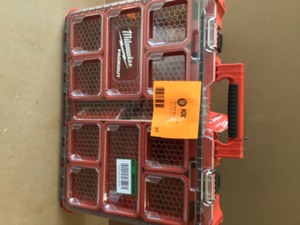 lot 37 image: Milwaukee PACKOUT 11-Compartment Impact Resistant Portable Small Parts Organizer