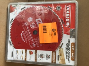 lot 41 image: DIABLO 12 in. x 100-Tooth Ultimate Polished Finish Circular Saw Blade (4 units)