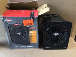 lot 48 image: Vornado Velocity 5 Whole Room 1500-Watt 5118 BTU Electric Space Fan Heater Furnace, Auto Control, Advanced Safety, Black