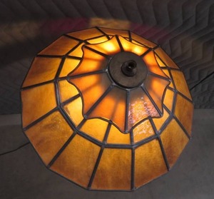 VINTAGE STAINED GLASS FLOOR LAMP