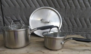 CALPHALON SAUCE PANS WITH LIDS