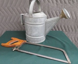 #10 GALVANIZED WATERING CAN  MEAT SAW