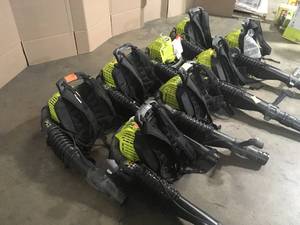 Pallet of 175 MPH 760 CFM 38cc Gas Backpack Leaf Blower by RYOBI  various models and conditions Customer Returns See Pictures&nbsp