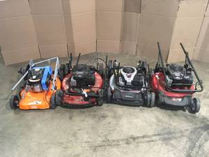 Lot of Mixed Assorted Lawn Mowers used vaious models and conditions Customer Returns See Pictures