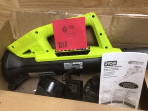 lot 1 image: RYOBI ONE 18V 90 MPH 200 CFM Cordless Battery Leaf BlowerSweeper (Tool Only) - Review all pictures
