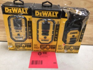 lot 48 image: DEWALT 140-Watt Portable Car Power Inverter with Dual USB Ports - Lot of 3