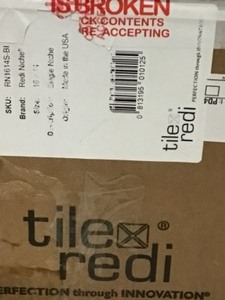 lot 49 image: Tile Redi Redi Niche Shampoo - Soap Niche 16 in. W x 14 in. H x 4 in. D Standard Single Niche