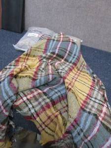 3 Ladies Soft Plaid Triangular Shaw...