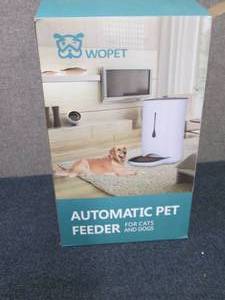 Wopet Automatic Pet Feeder open box...