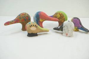 vintage wooden duck decoy heads
