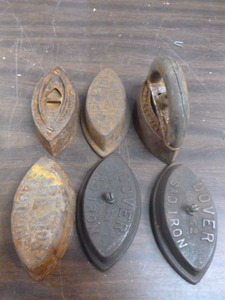 lot 71 image: 6 Antique Irons